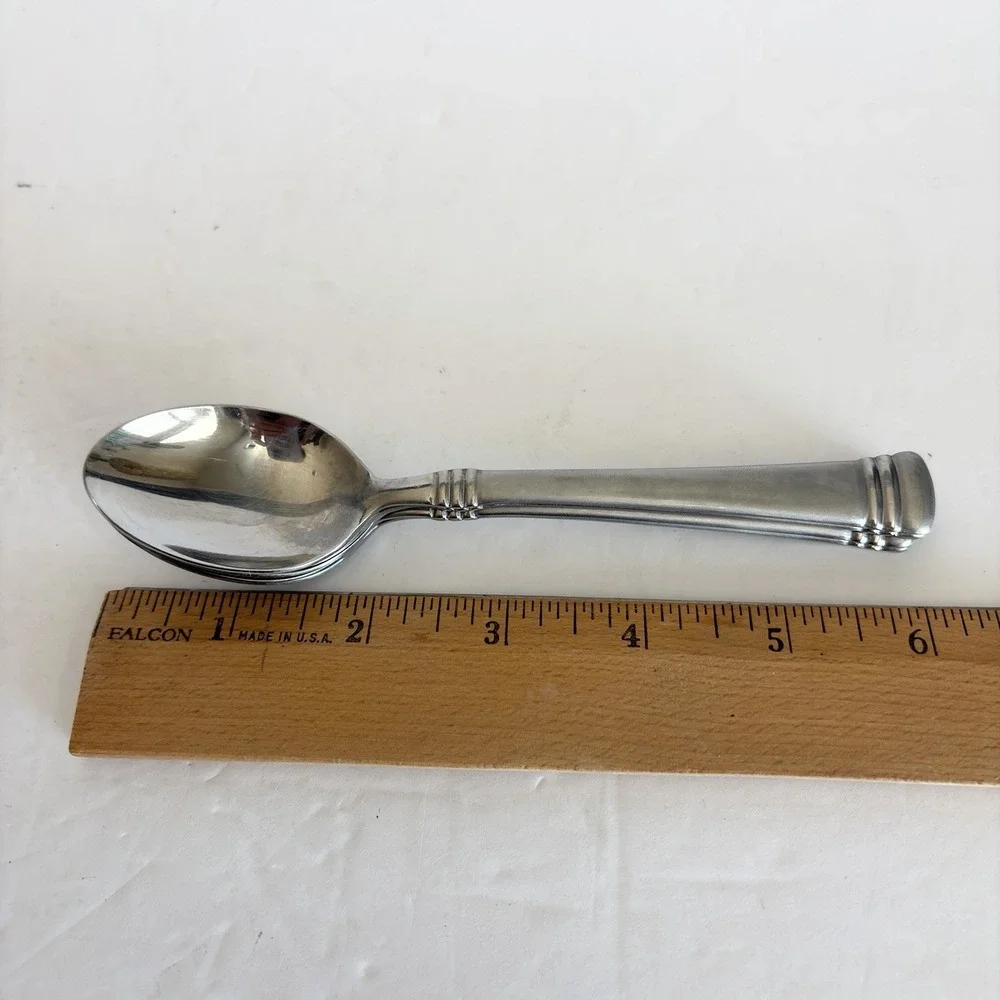 Set of 5 Cambridge Codie Sand Frost Stainless Teaspoons Flatware  6